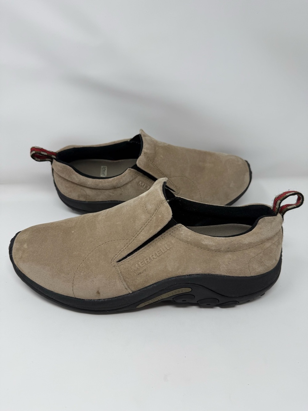 Merrell Taupe Suede Slip-On Loafers